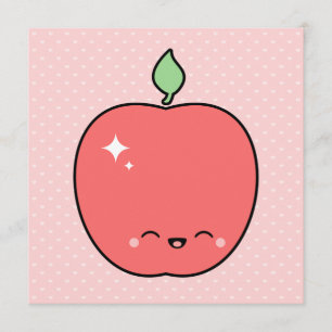 Cute Apple-födelsedagen Inbjudningar