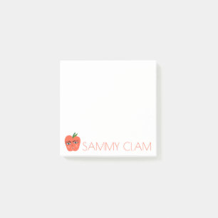 CUTE Apple Fruit Food ANPASSNINGSBAR Illustration Post-it Block