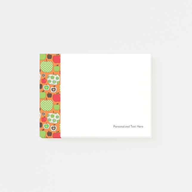 Cute Apple-illustration mönster Post-it Block (Framsida)