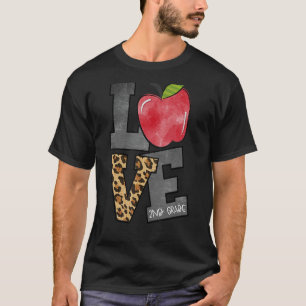 Cute Apple Leopard Kärlek 2:a Klass-teamet andra G T Shirt