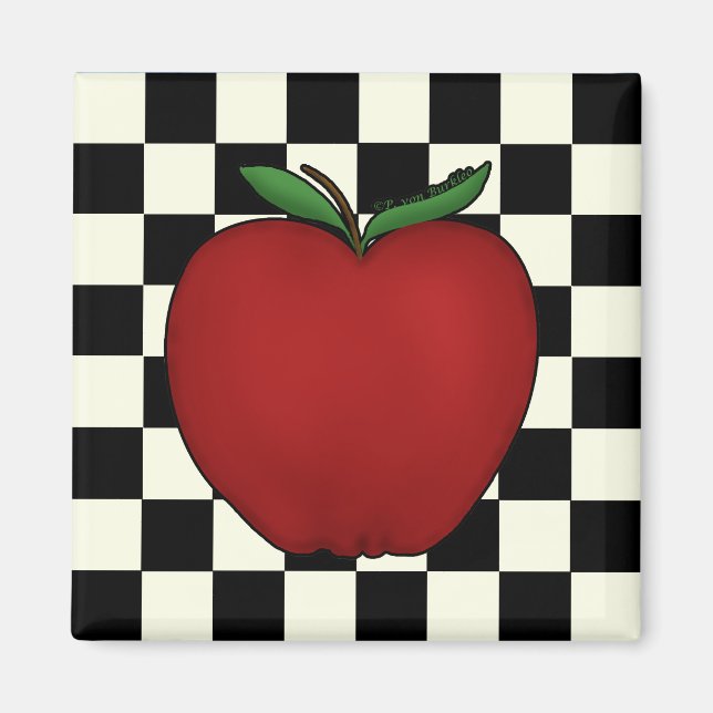 Cute Apple Magnets Magnet (Framsidan)