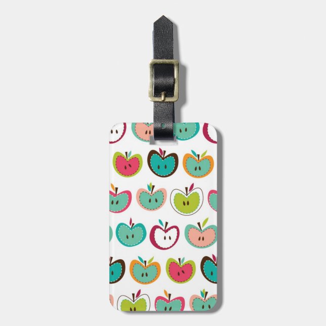 Cute äpple mönster bagagebricka (Vertikal Framsida)
