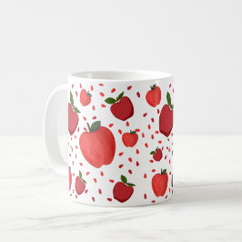 Cute Apple Mönster Kaffemugg