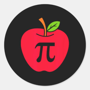 Cute Apple Paj Lycklig Pi Day Math Lärare Runt Klistermärke