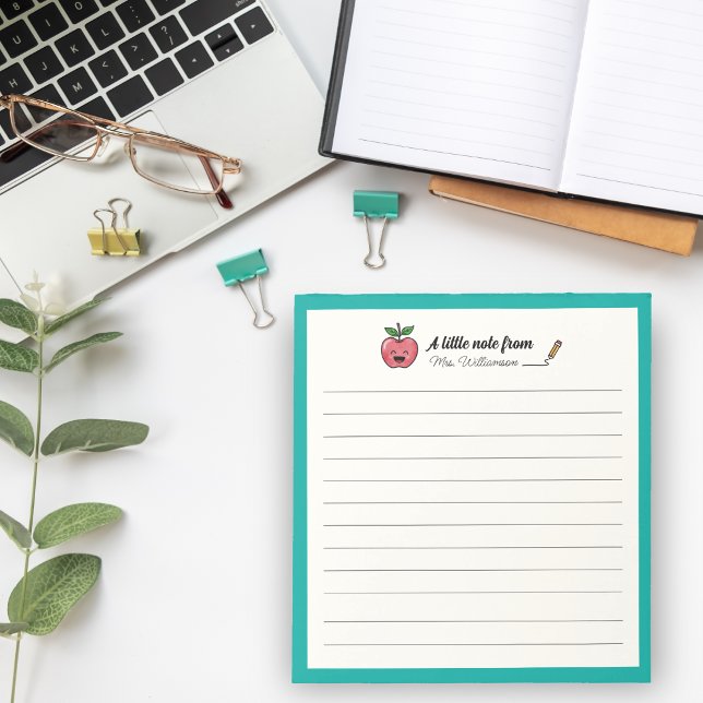 Cute Apple Pencil Teacher Appreciation Gift Anteckningsblock (Skapare uppladdad)