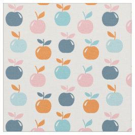 Cute Apples på vitt Tyg