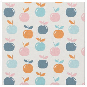 Cute Apples på vitt Tyg