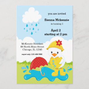 Cute April Showers Inbjudningar