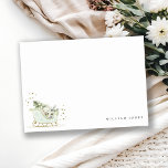 Cute Aqua Blue Guld Winter Sleigh oavsett ålder Anteckningskort<br><div class="desc">Kyl ut Sleigh Winter Theme Collection. - Det är en söt pastellfärgning Illustration av aqua guld sleigh fylld med julklapp gräs träd, gåvor och vinterbär med klassy guld star ram och snöfall i bakgrunden. Perfekt för dina små vinterfödelsedagsfester. Det är mycket enkelt att anpassa, med dina personuppgifter. Om du behöver...</div>