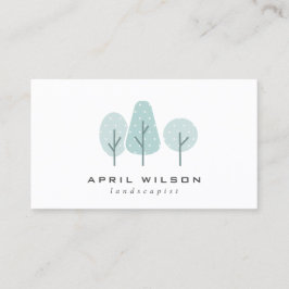 CUTE AQUA BLUE TEAL TRÄD TRIO LANDSCAPING SERVICE VISITKORT