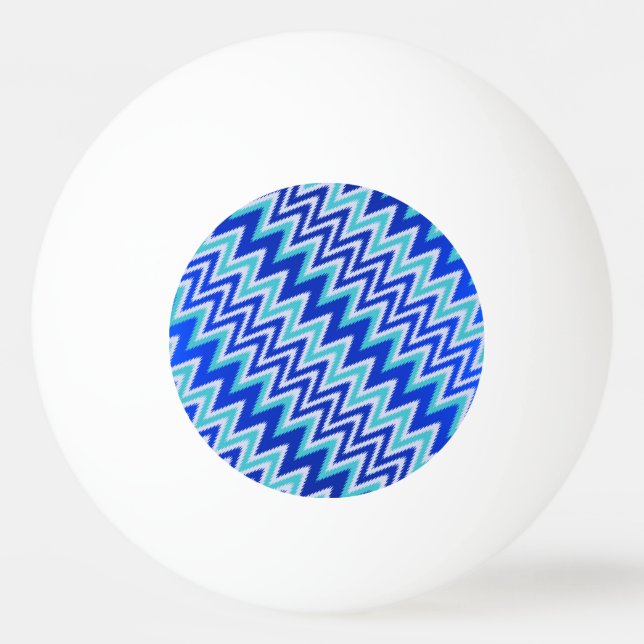 Cute aqua blue zigzag rand iPhone-plånbok Pingisboll (Framsidan)