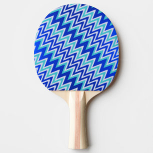 Cute aqua blue zigzag rand iPhone-plånbok Pingisracket
