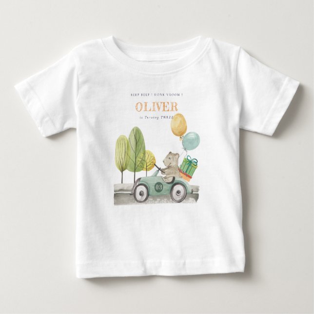 Cute Aqua-Grönt oavsett ålder, dold Födelsedagsfes T Shirt (Framsida)