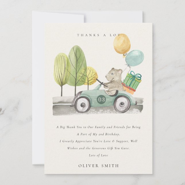 Cute Aqua-Grönt oavsett ålder, dold Födelsedagsfes Tack Kort (Framsida)