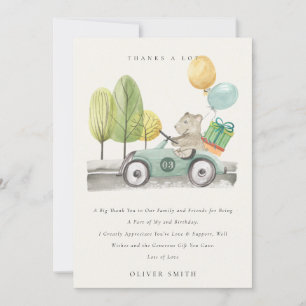 Cute Aqua-Grönt oavsett ålder, dold Födelsedagsfes Tack Kort