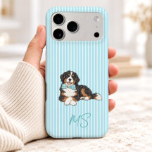 Cute aqua Striped Bernese Mountain Dog