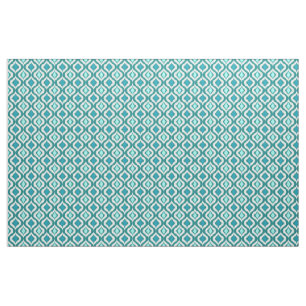 Cute Aqua Turcos Teal Modern Ikat Tjock Quarter Tyg