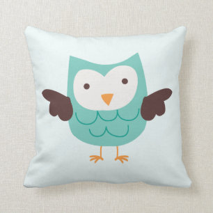 Cute Aqua Uggla Kudde