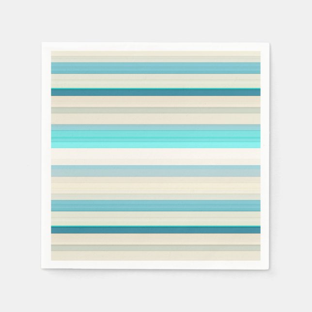 Cute aqua white rand pappersservett (Framsidan)