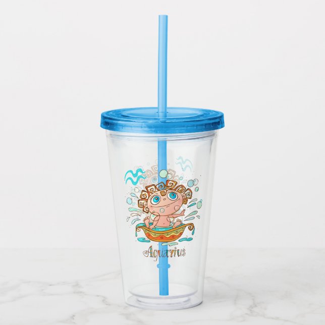 Cute Aquarius Kids Bubbles Take Away Mugg (Framsida)