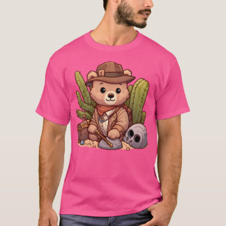 Cute Archeolog Bear T Shirt