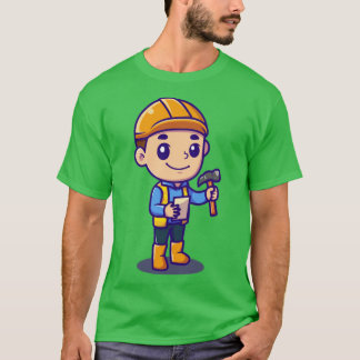 Cute Architect Holding Hammer T Shirt