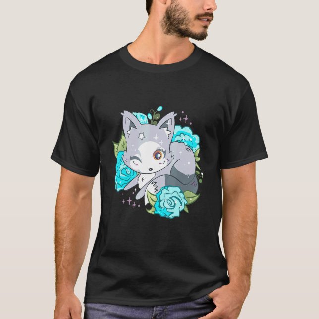 Cute Arctic Fox Adsible Fox Wink Antarctica Anima T Shirt (Framsida)