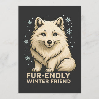 Cute Arctic Fox – “Fur-endly Winter Friend” Inbjudningar