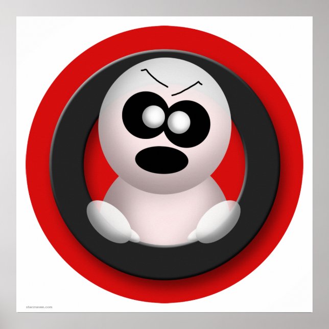 Cute Arg Ghost Red Halloween Poster (Framsidan)