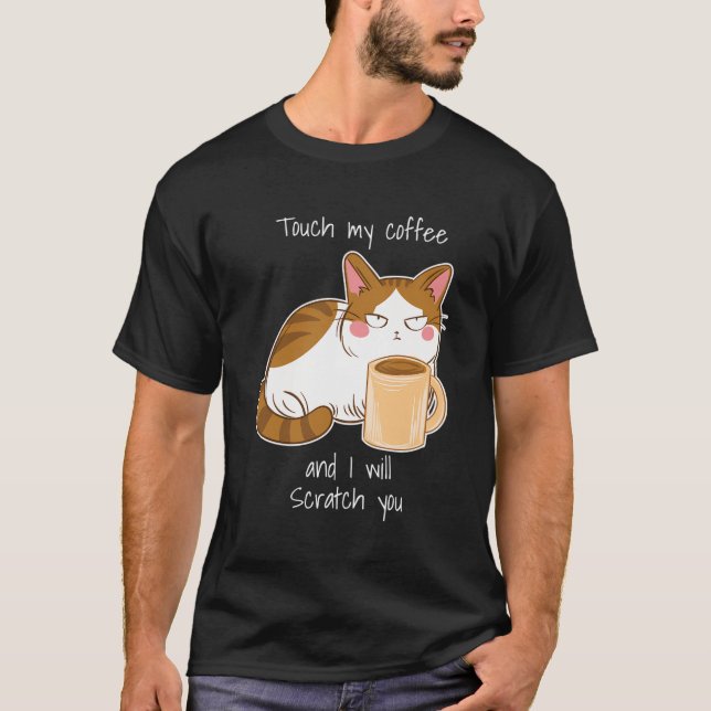 Cute Arg Kaffe måndag Kaffein T Shirt (Framsida)