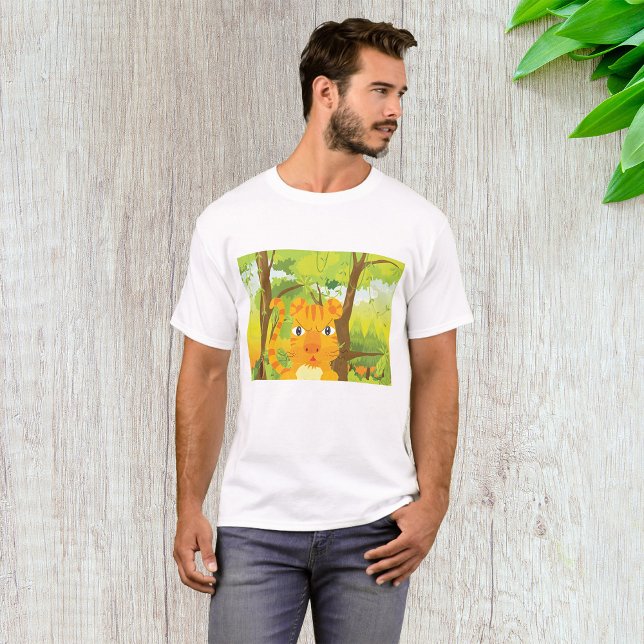 Cute Arg Tiger Tecknad i Jungle T Shirt (Skapare uppladdad)