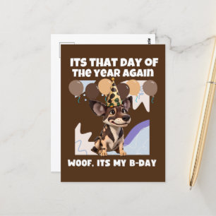 Cute Arican-Hund, daglig brun Vykort