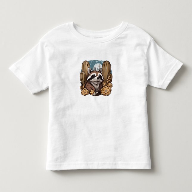 Cute Arizona Ring-stjärtad katt, omgiven av Cacti T Shirt (Framsida)