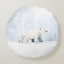 Cute arktiska polarna har familj