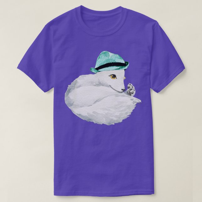 Cute arktiska räv 2 t shirt (Design framsida)