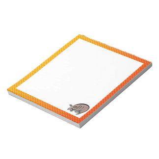 Cute Armadillo, Gult Orange Anteckningsblock