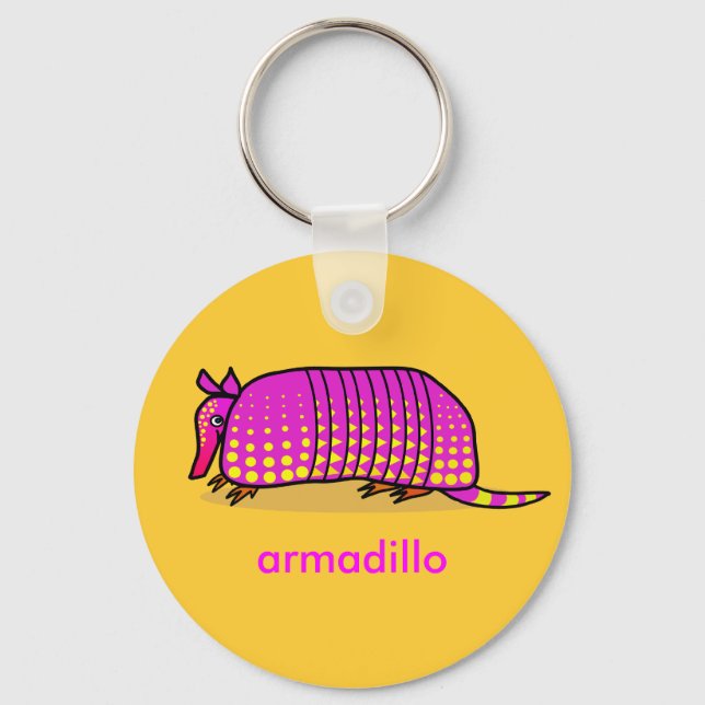 Cute Armadillo Keychain Nyckelring (Framsida)