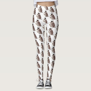 Cute armadillo med studentmössa tecknad leggings