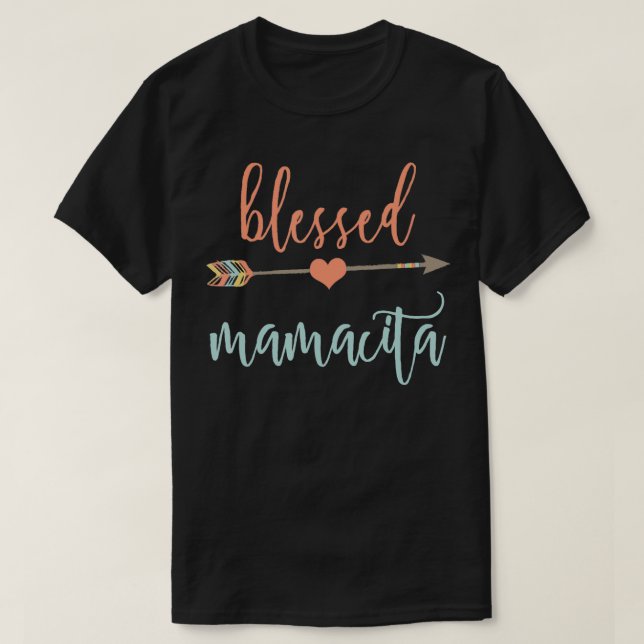 Cute Arrow Blessed Mamacita  Announcement  T Shirt (Design framsida)