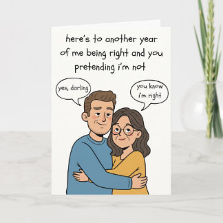 Cute-årskort - du vet att jag är Höger Kort