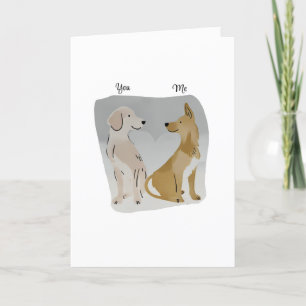 Cute-årskort för Hundälskare Tack Kort