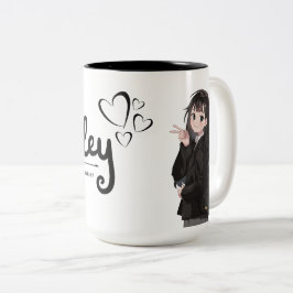 Cute Art Coffee Cup Två-Tonad Mugg