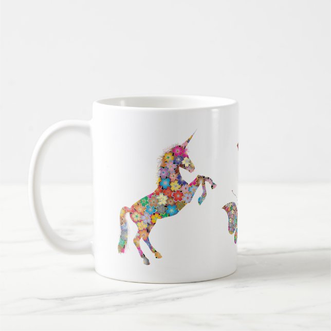 Cute Artice Butterflies anpassar Namn Kaffemugg (Vänster)