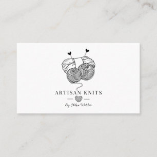 Cute Artisan Sticka goods and Knitstruction Visitkort