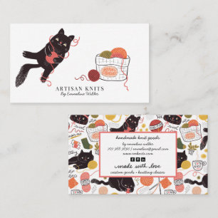 Cute Artisan Sticka goods and Knitstruction Visitkort