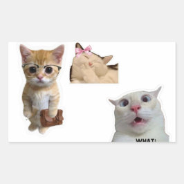 Cute Artistic Aesthetic Sticker for Laptop  Rektangulärt Klistermärke