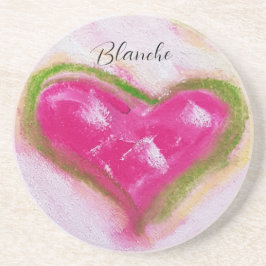 Cute Artistic Hearts Chalk Hand-målad Underlägg
