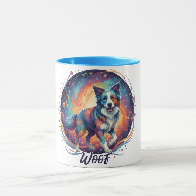 Cute Artistic Puppy Design for Dog Lovers Mugg (Center)
