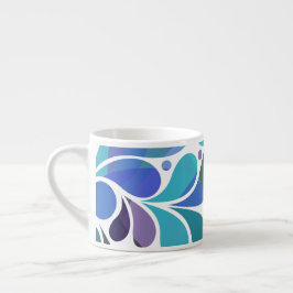 Cute Artsy Aqua Blue, Lila Watercolor Decorative Espressomugg