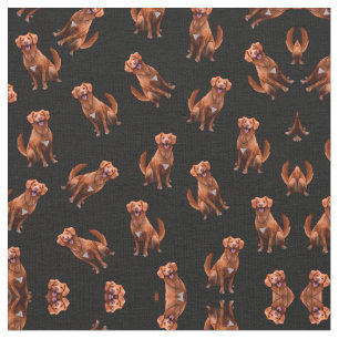 Cute Artsy Golden Retriever Hund Mönster Tyg